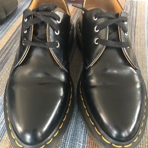 Dr Martens lace up loafer black leather Sz 7